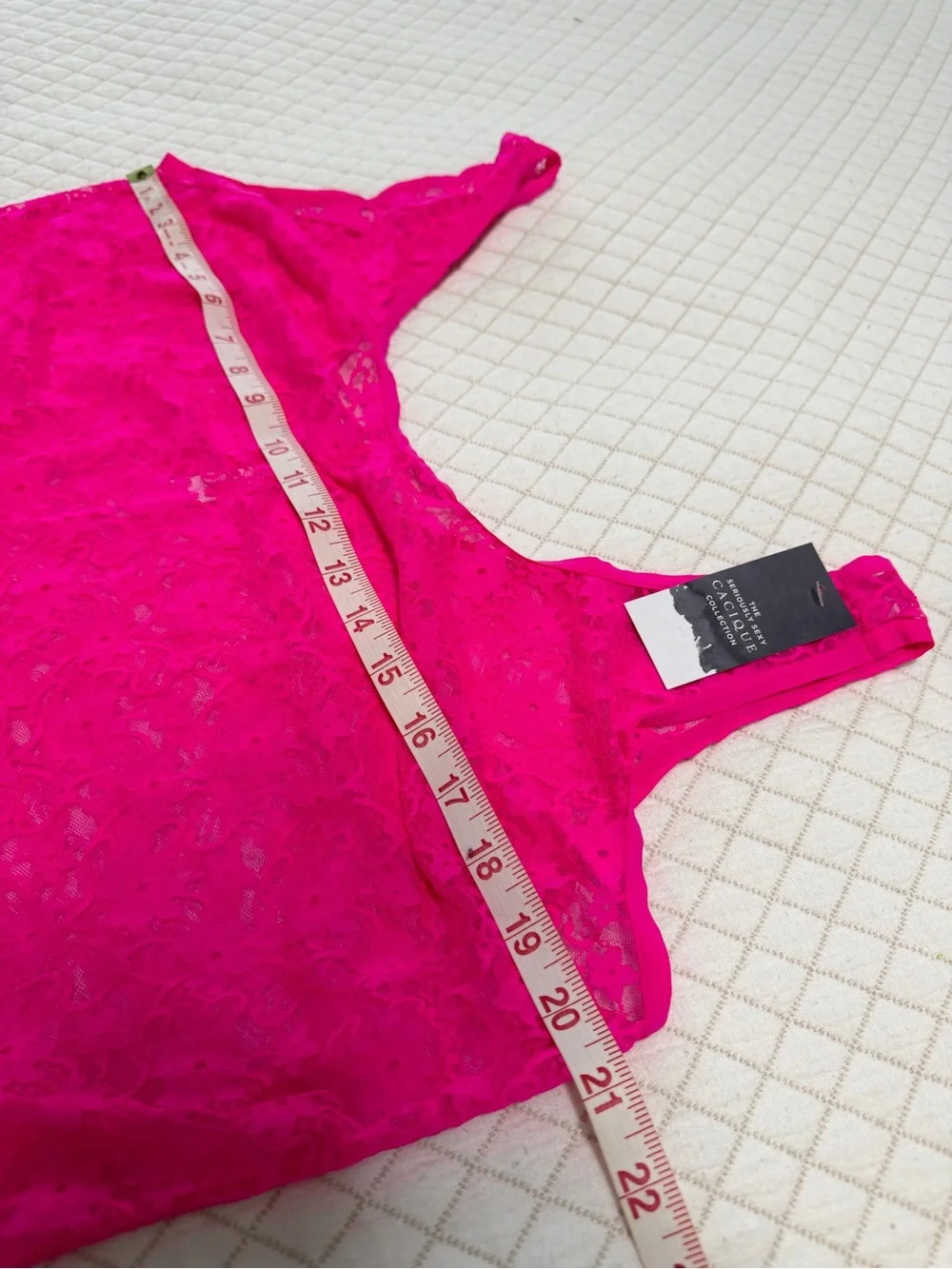 NWT Cacique Seriously Sexy Pink Lace Thong Bodysuit - Size 22/24